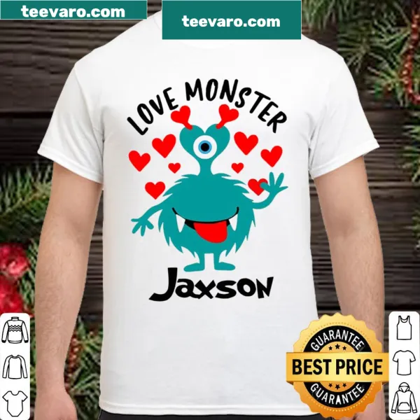 Cute monster design on a Valentine-themed tee shirt for kids.