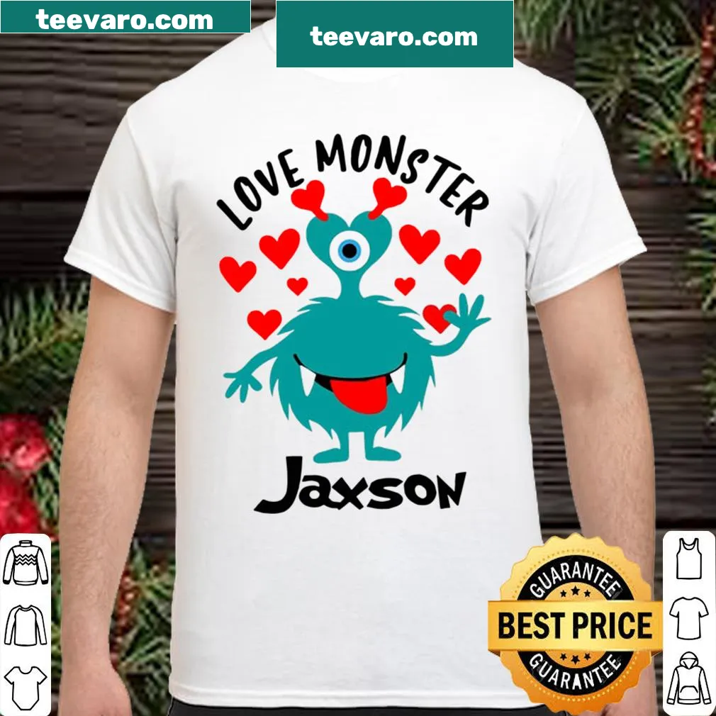 Cute monster design on a Valentine-themed tee shirt for kids.