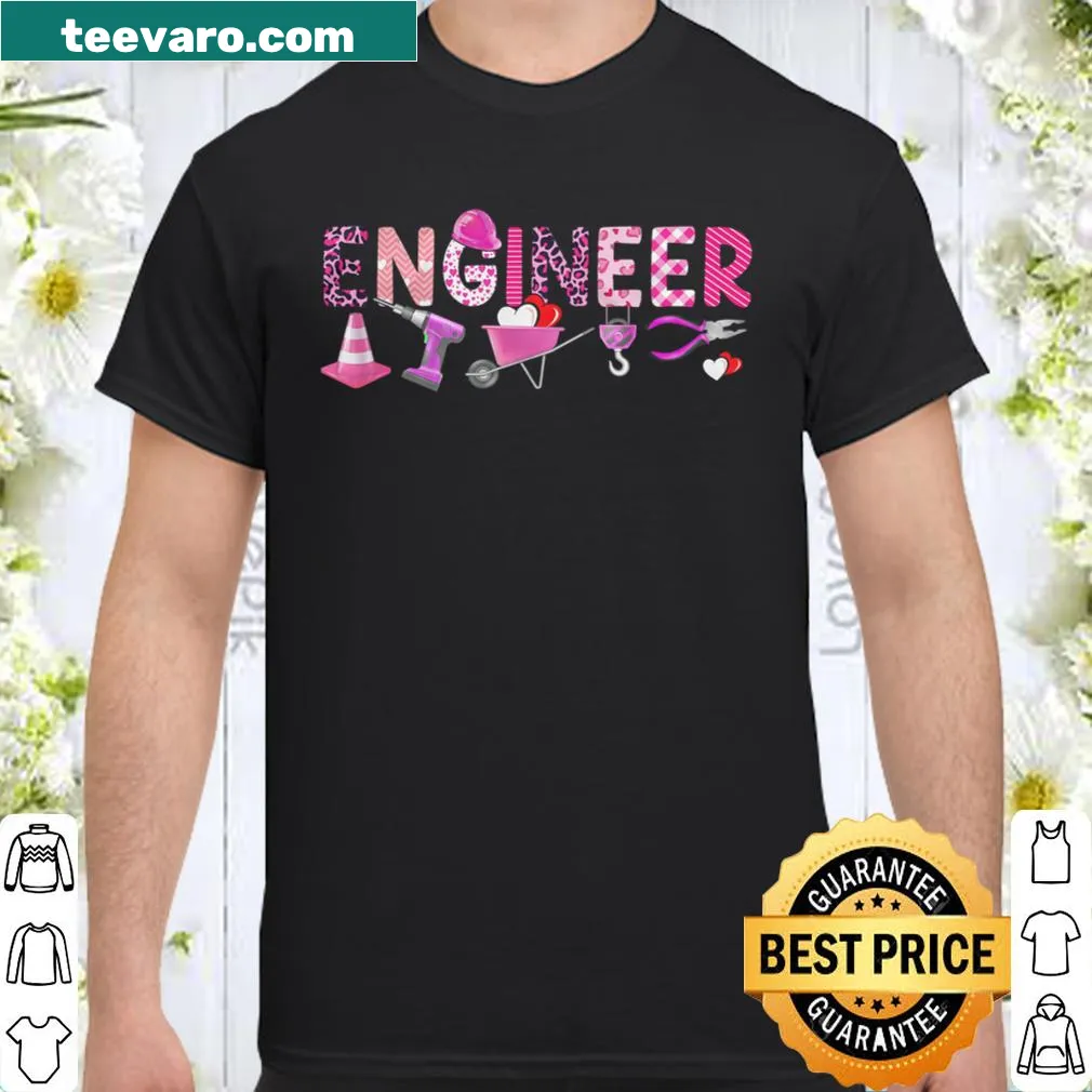 Funny Valentine's shirt for engineers featuring clever text design