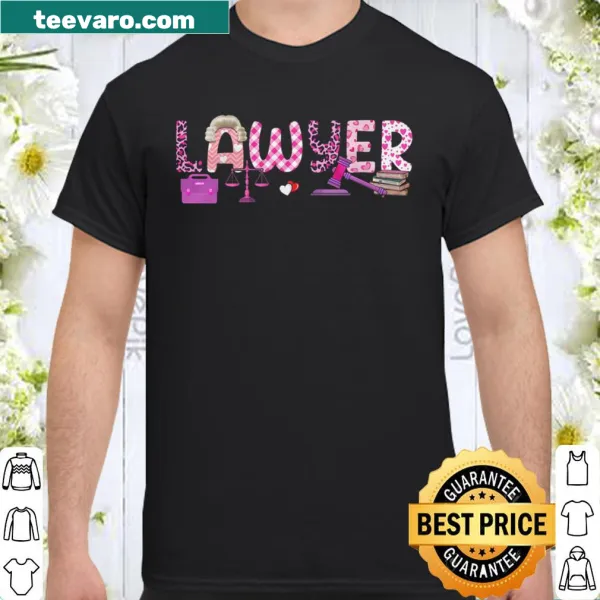 Funny Valentine's shirt for lawyers with clever text design