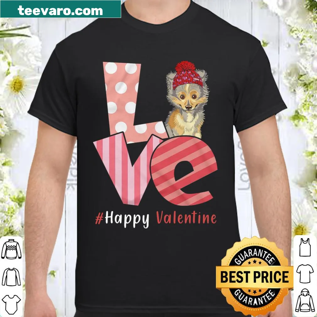 Funny Valentine shirt featuring 'Love Shetland Sheepdog' text