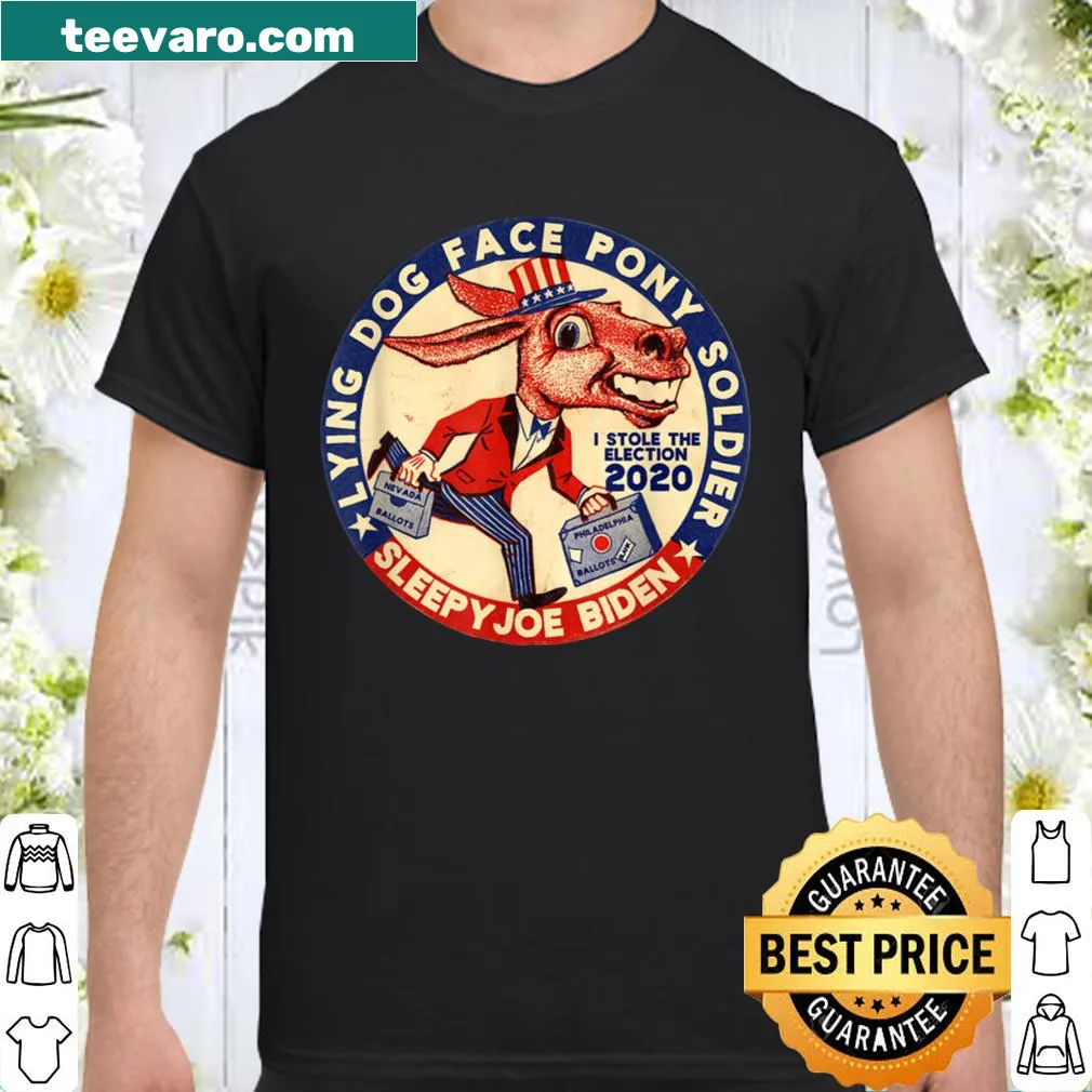 Cartoon t-shirt with a donkey and Joe Biden for political commentary