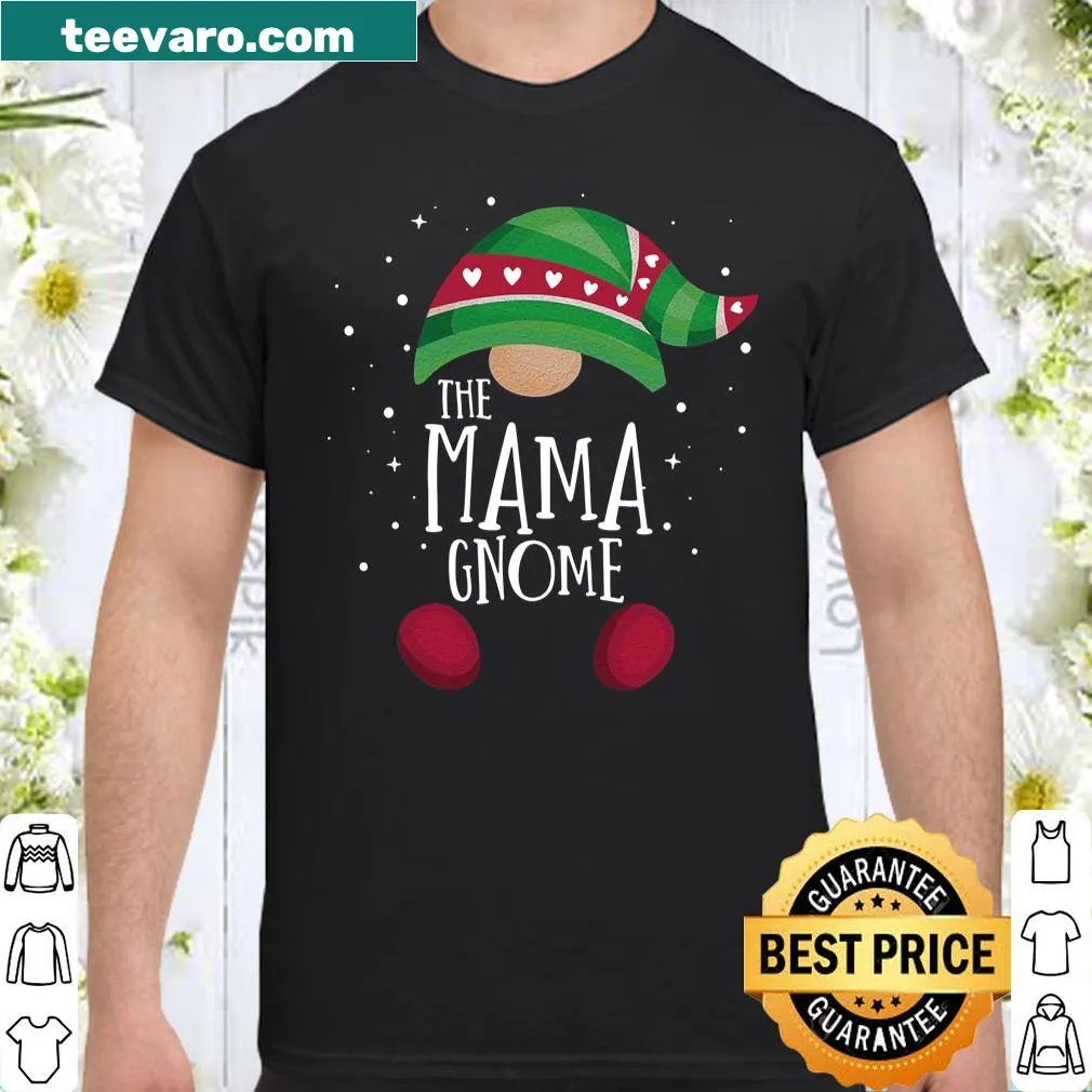 Gnome-themed Christmas design for matching family pajamas