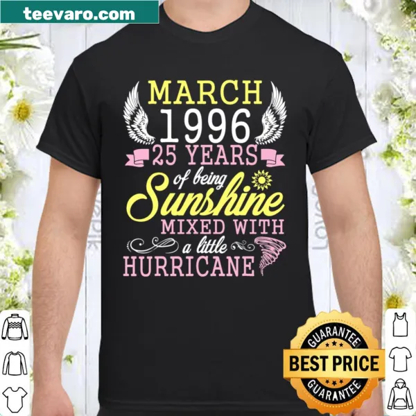 T-shirt celebrating 25 years since March 1996 with a fun graphic