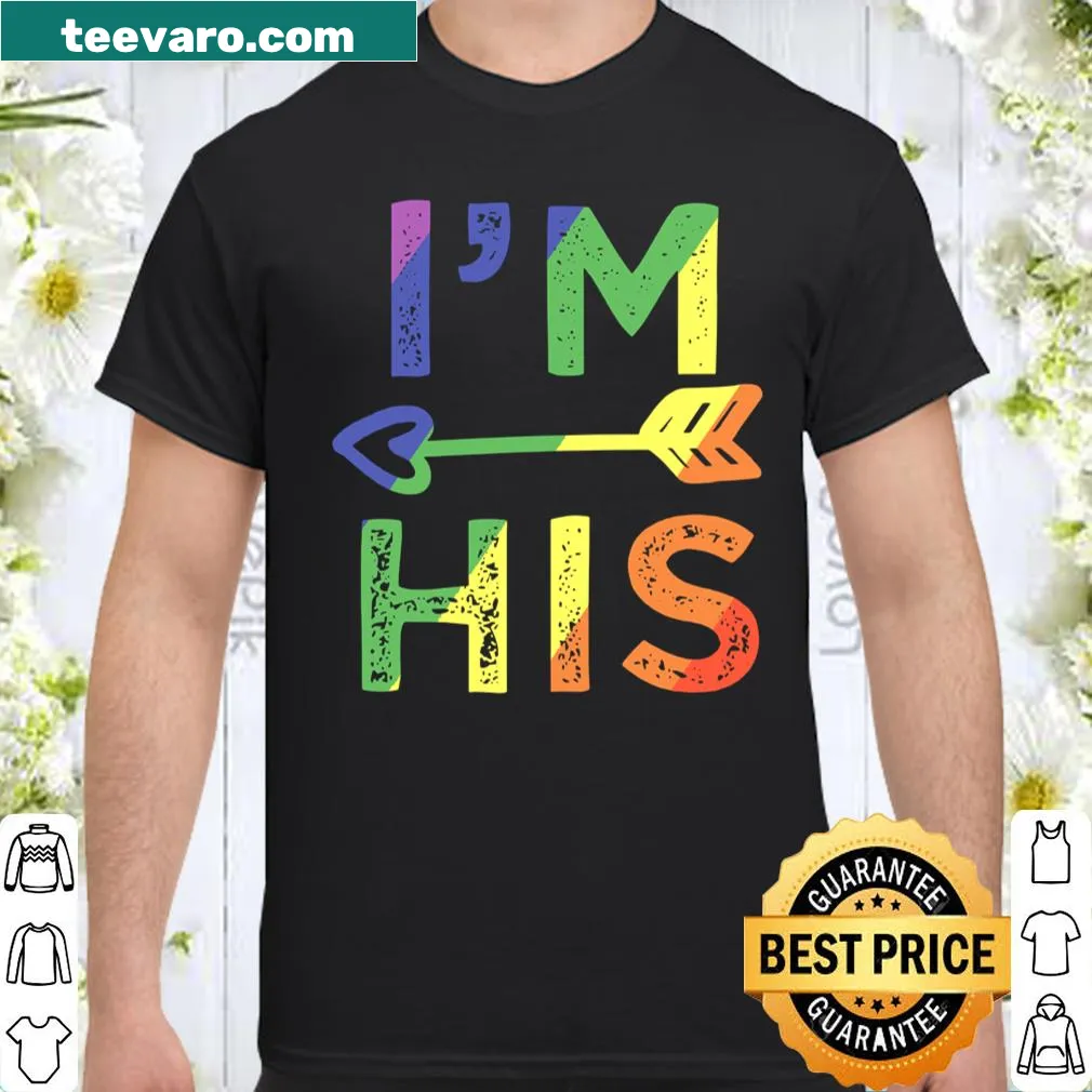 Playful matching gift shirt for gay couples with 'I'm His' text