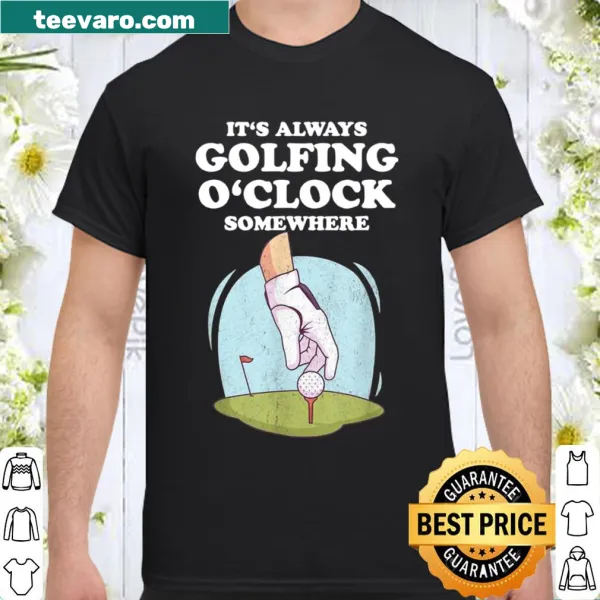 Men's t-shirt celebrating a love for golf with sporty text