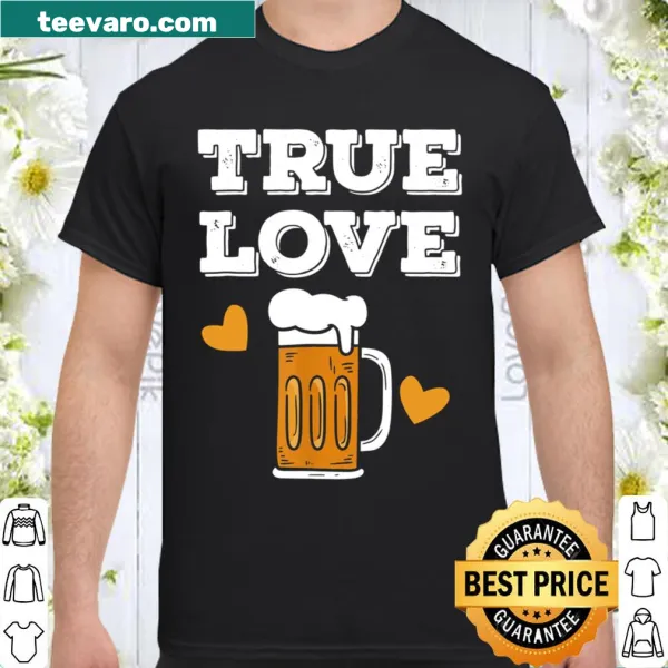 Men's shirt with 'True Love Beer' illustration