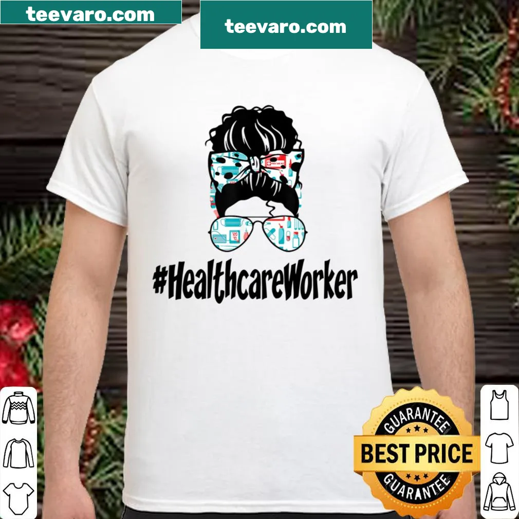 Funny nurse shirt with a messy bun design and humorous text