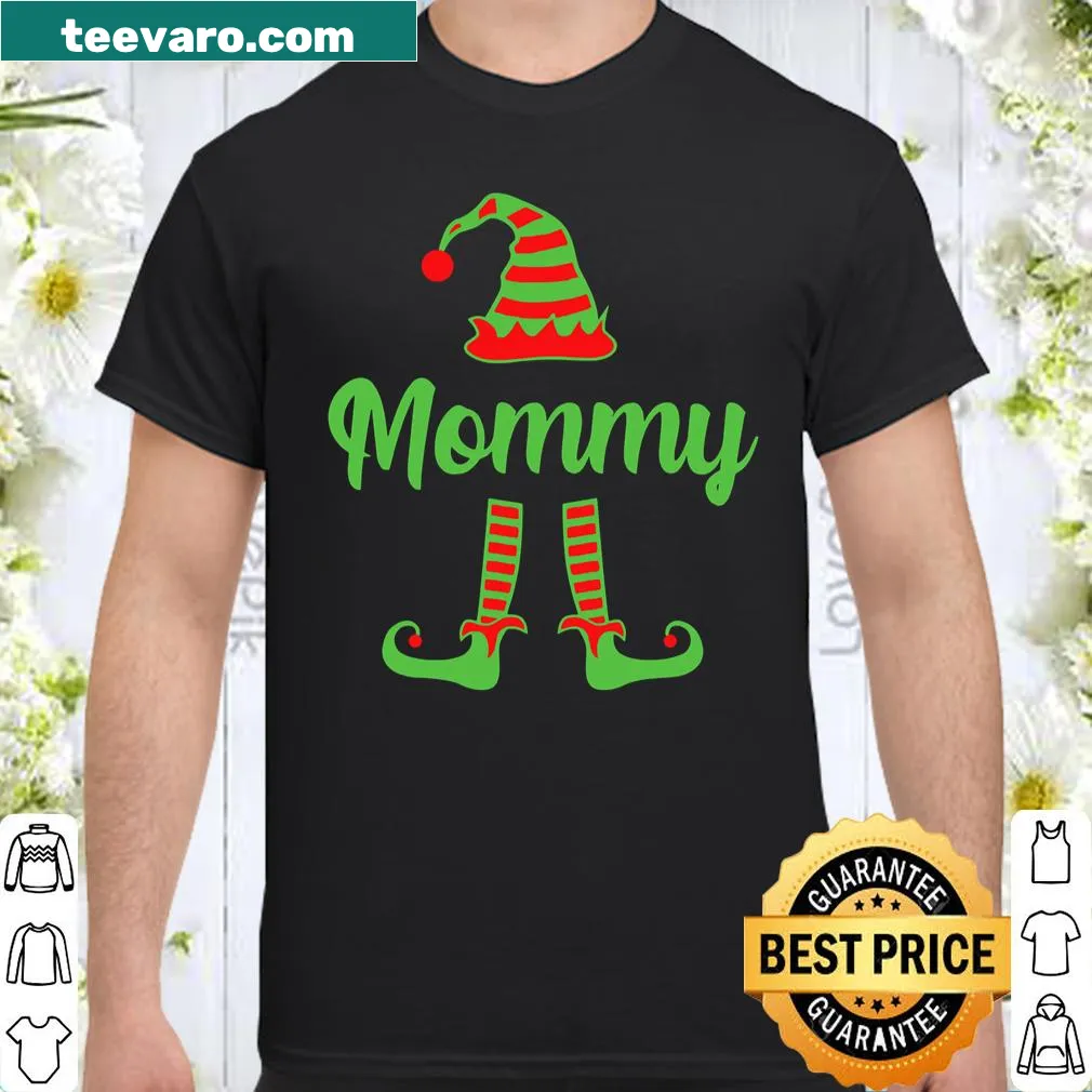 Playful Mommy Elf design for matching Christmas pajamas