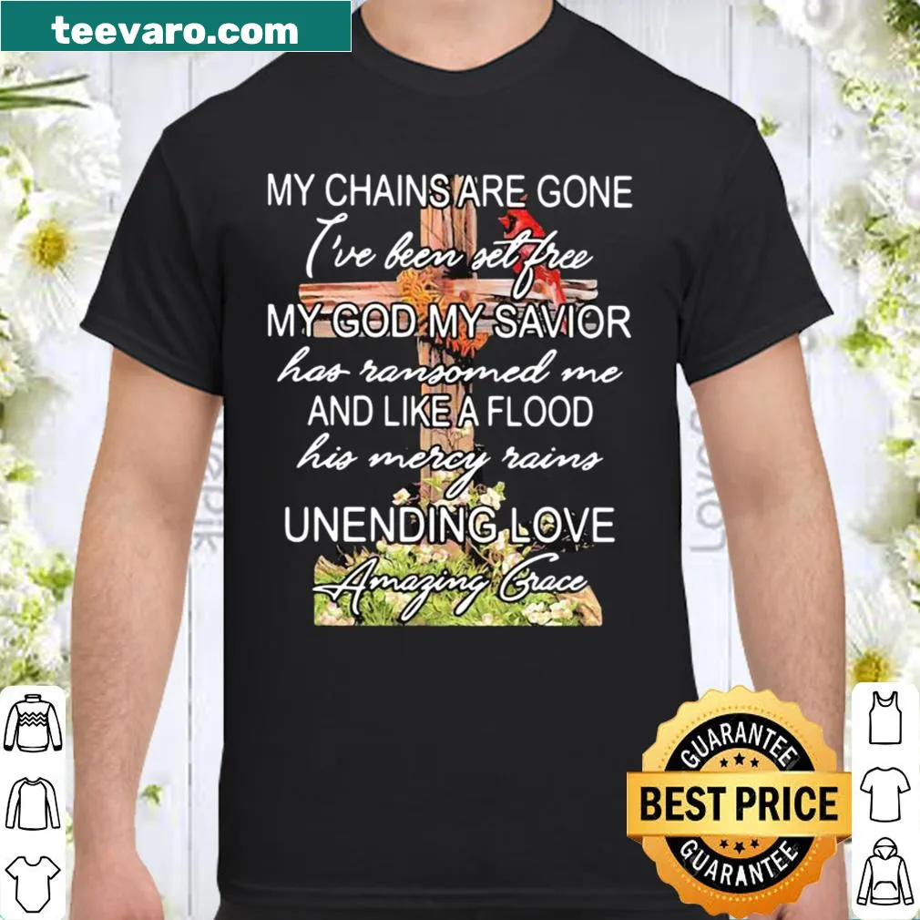 Shirt with inspirational faith-based text about salvation