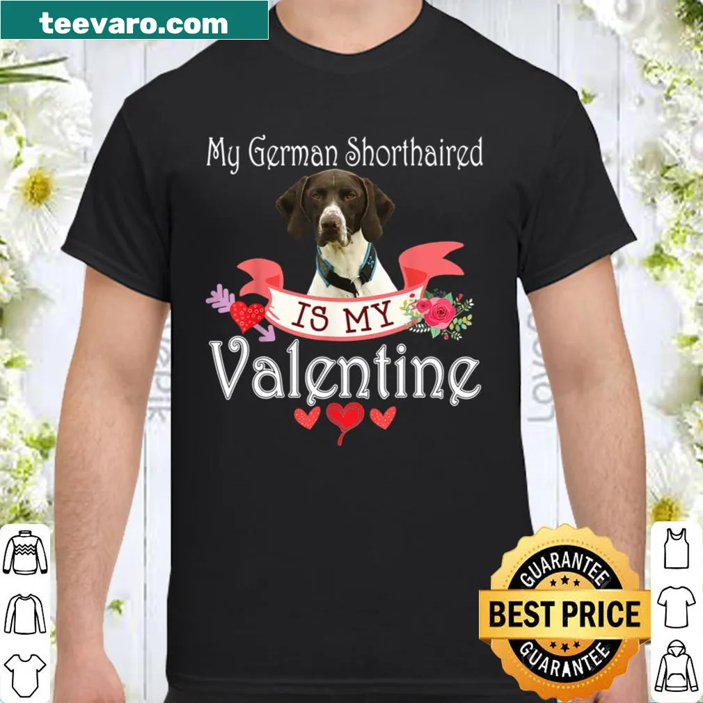 Cute design with a German Shorthaired Pointer and Valentine text