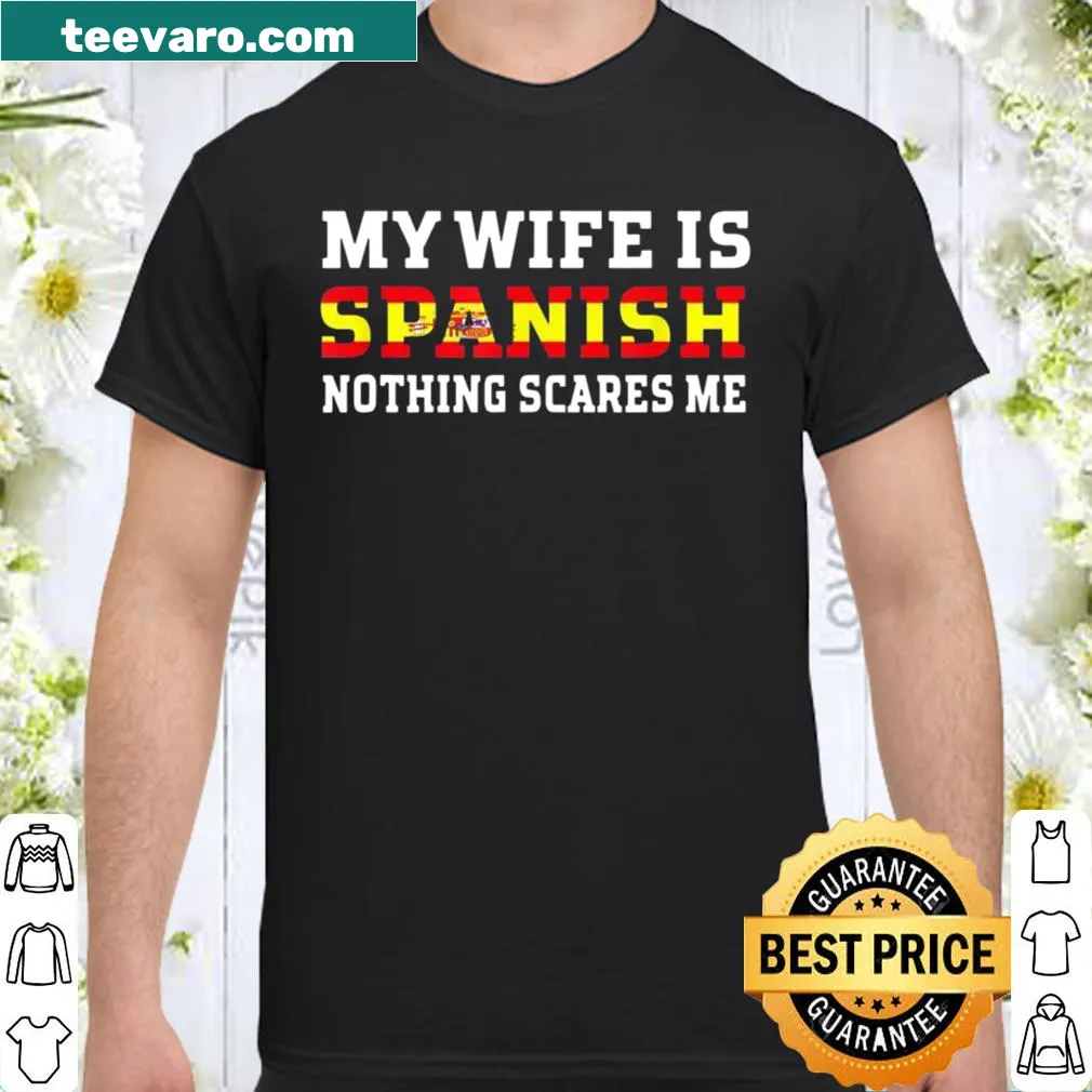Playful husband shirt with humorous phrase about Spanish wife