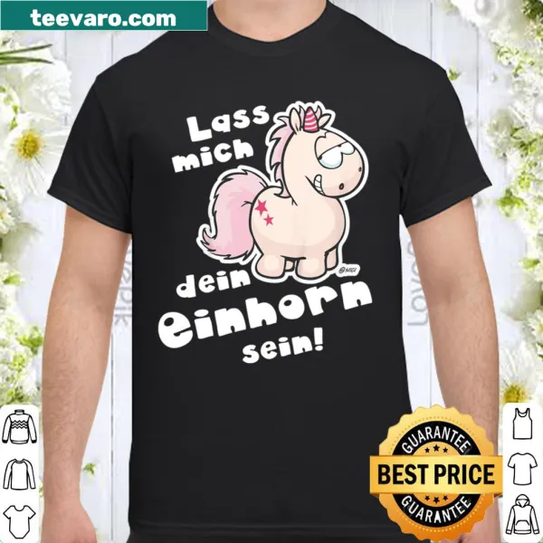 Cute children's shirt with German text about unicorns