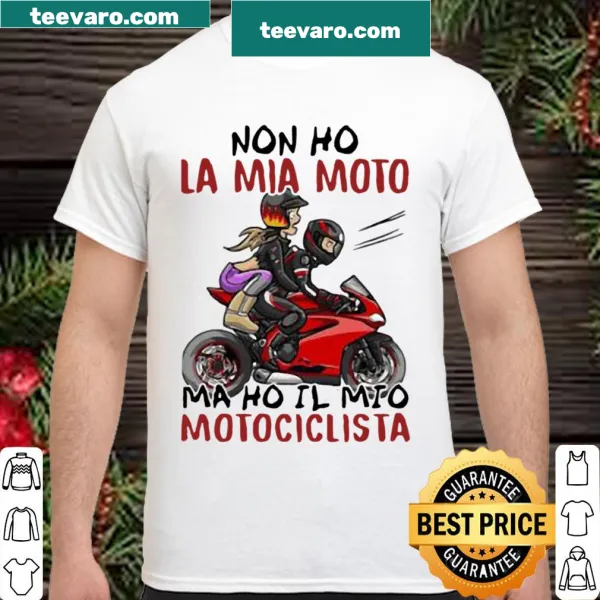 Biker-themed shirt with a playful saying