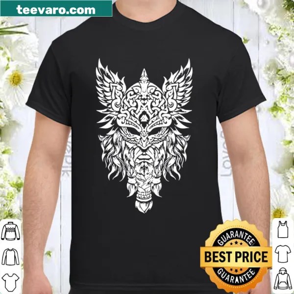 Illustration of Odin the Allfather on Norse mythology T-shirt
