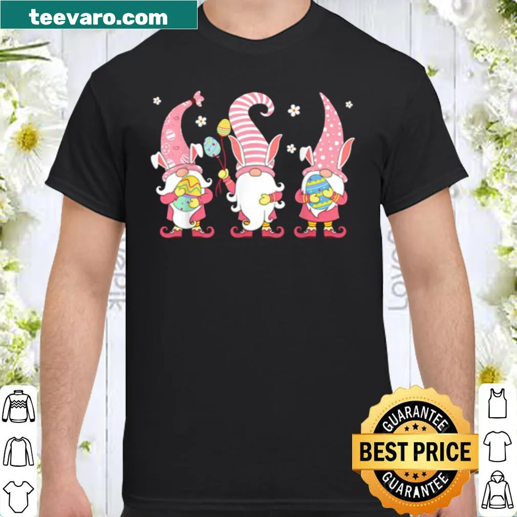 Cute Easter gnomes graphic shirt for celebrating spring
