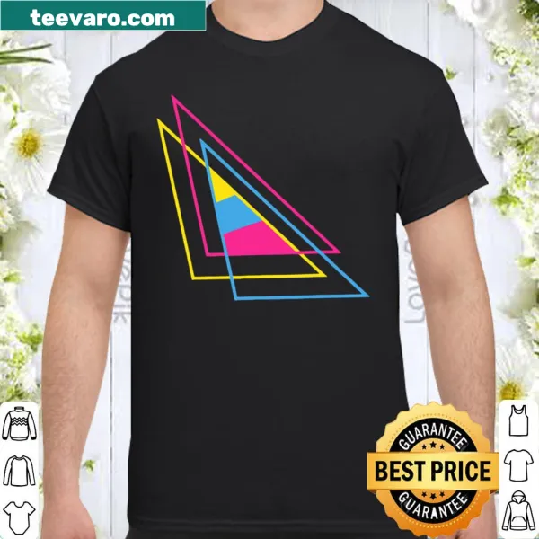 Pansexual triangle flag design on shirt for pride