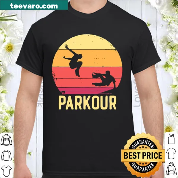 Typography shirt promoting parkour