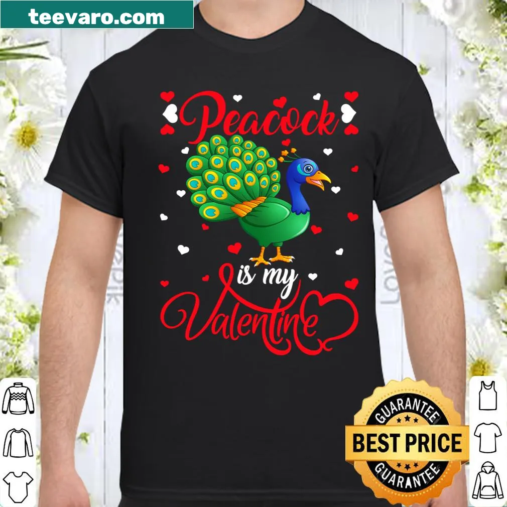 Sweatshirt with humorous 'Peacock Is My Valentine' text