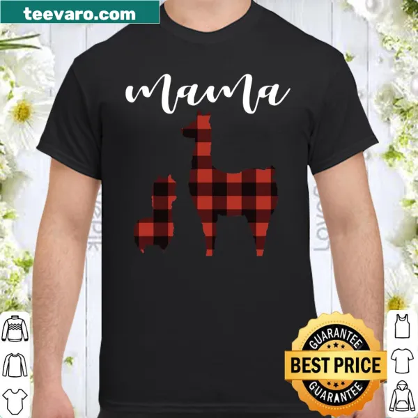 Plaid mama llama pajama top with cozy design