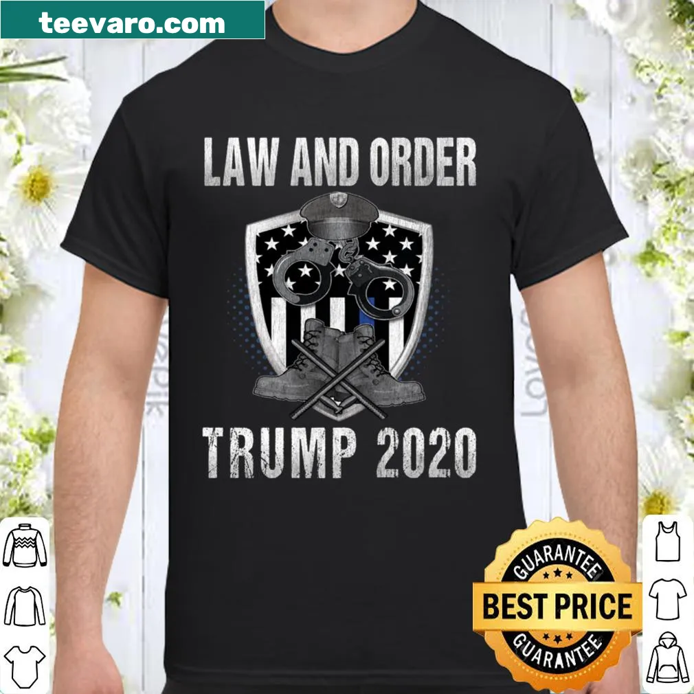 Pro Trump shirt featuring the Thin Blue Line flag and patriotic message