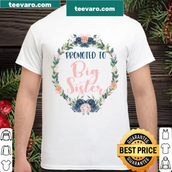 Big Sister announcement shirt with cute illustrations