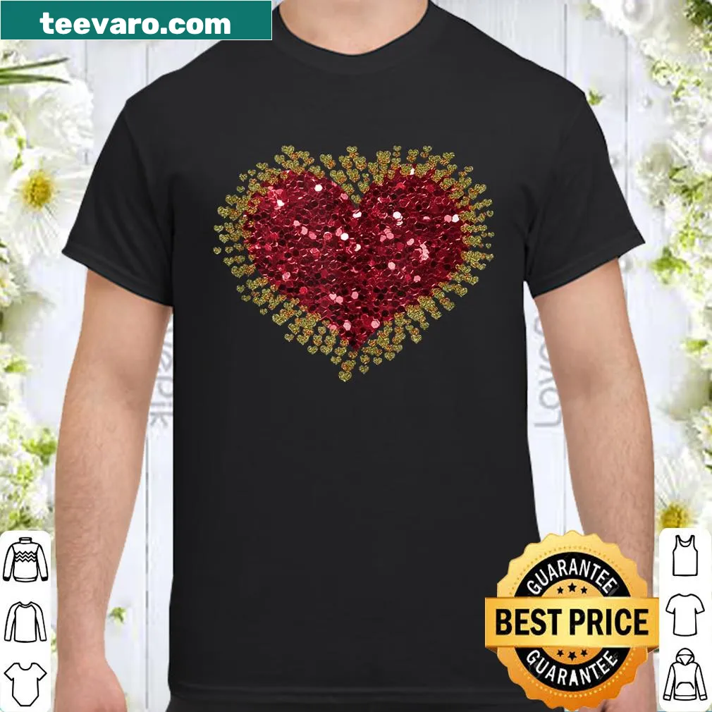 Heart graphic for women's Valentine's Day shirt