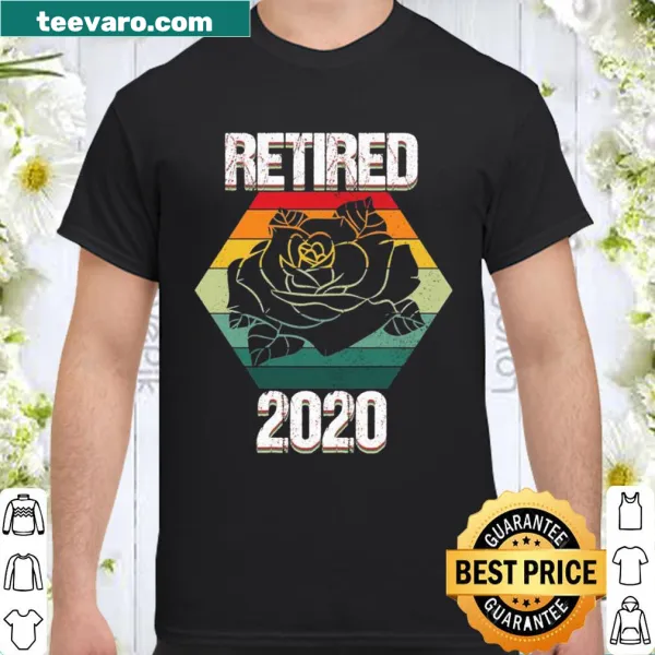 Typography celebrating retirement with 'Retired 2020' design