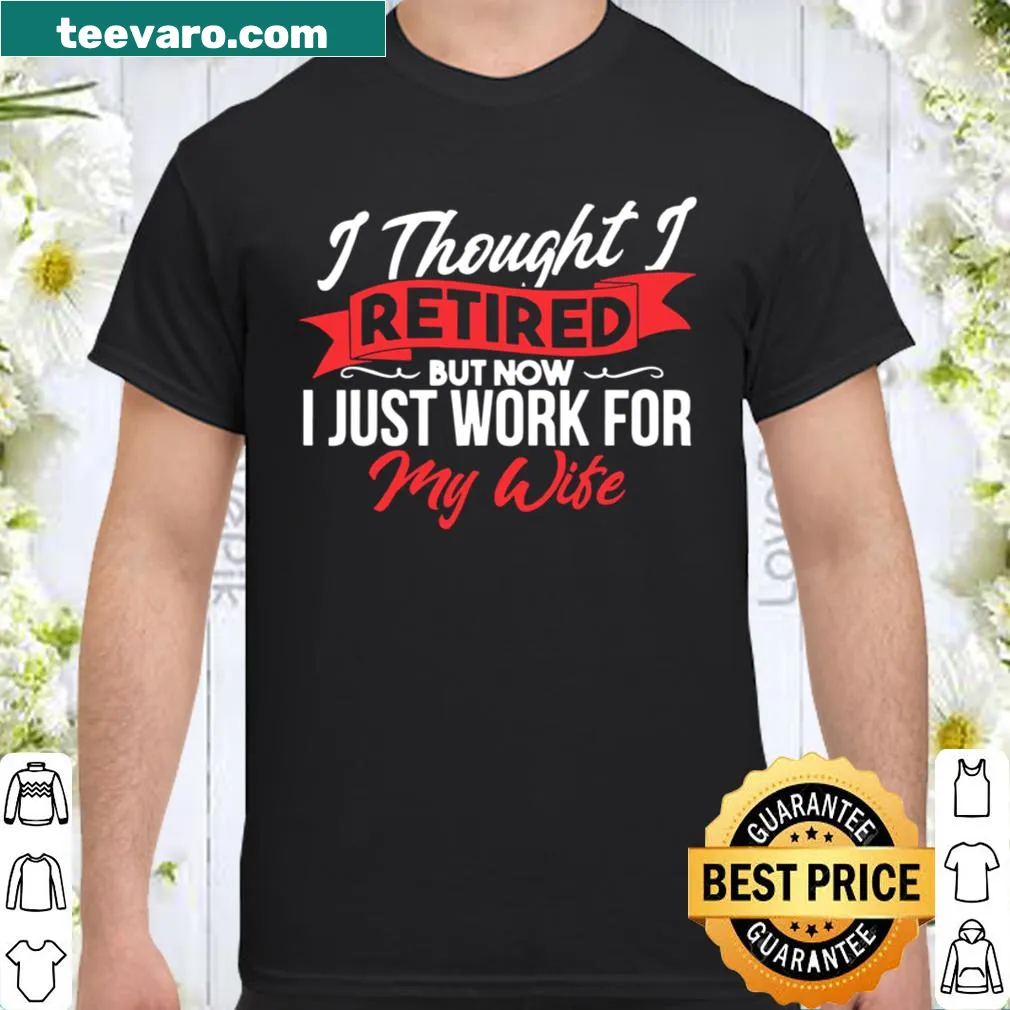 Shirt featuring a badge-style design celebrating retirement