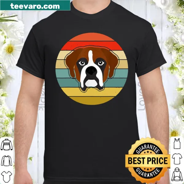 Retro shirt with a cool boxer dog design for dog lovers
