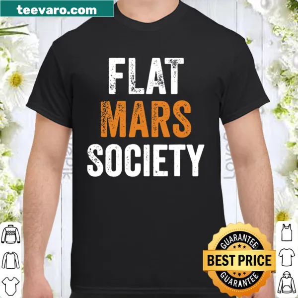 Vintage-inspired shirt featuring Retro Flat Mars Society graphics