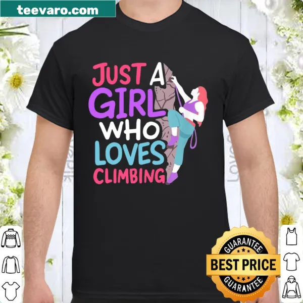 Rock climbing shirt featuring bold typography