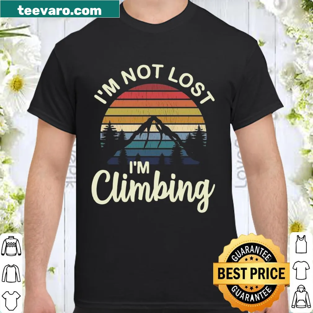 Inspirational rock climbing shirt with bold graphics for climbers