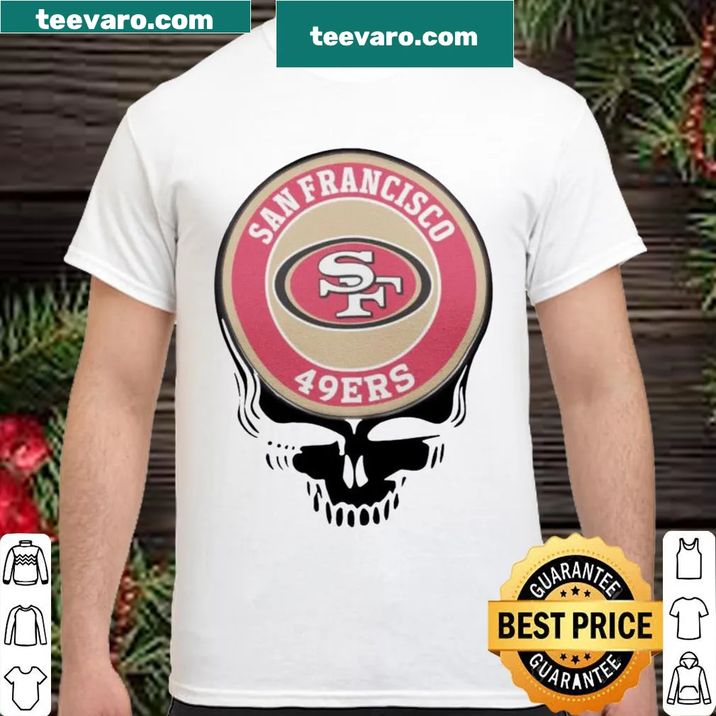 Skull design San Francisco 49ers t-shirt