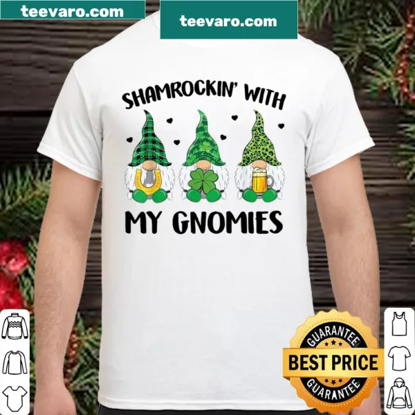 St. Patrick's Day shirt featuring gnomes holding beer and a playful slogan