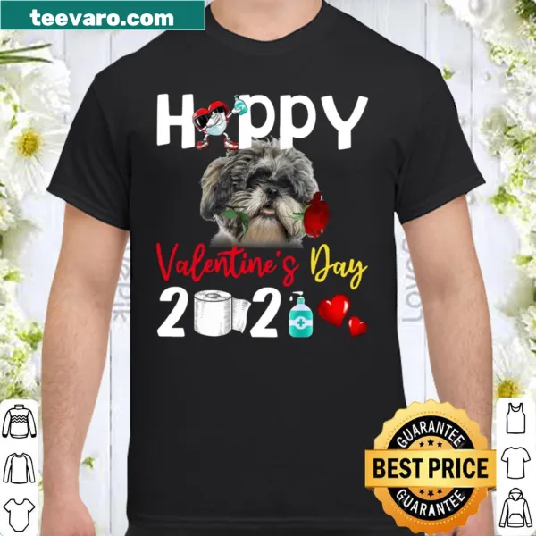 Funny Valentine's Day tee featuring a Shih Tzu and toilet paper