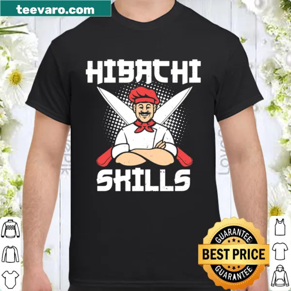 Fun hibachi cooking shirt showcasing culinary skills with a playful graphic.