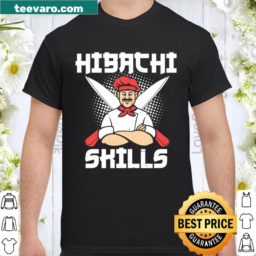 Fun hibachi cooking shirt showcasing culinary skills with a playful graphic.