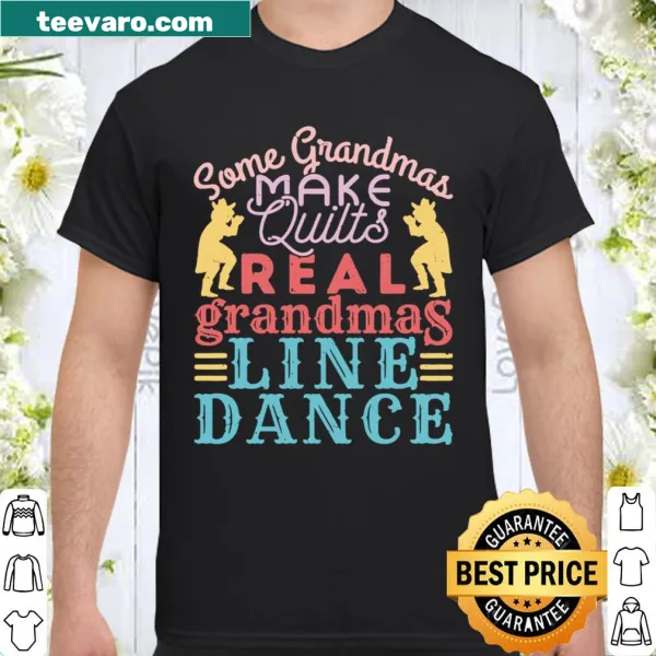 Whimsical shirt for grandmas featuring quilting and line dancing themes