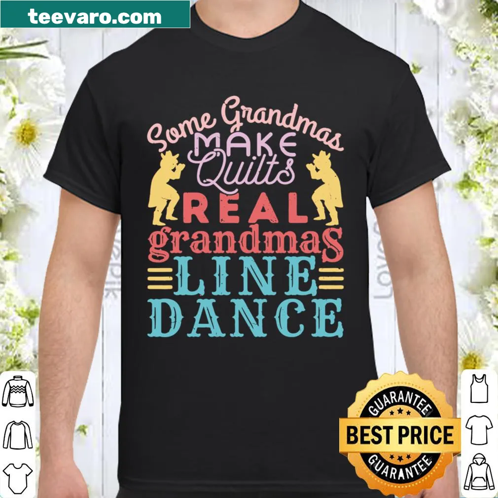 Whimsical shirt for grandmas featuring quilting and line dancing themes
