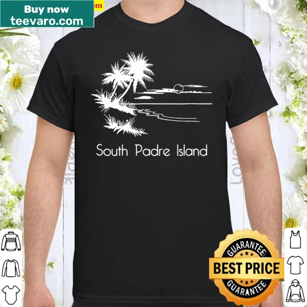 Palm tree beach graphic shirt inspired by South Padre Island
