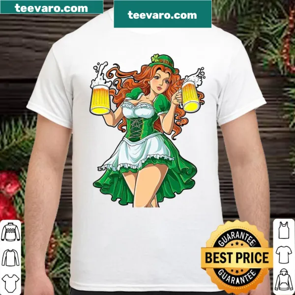 Playful women's T-shirt with leprechaun graphic for St. Patrick's Day