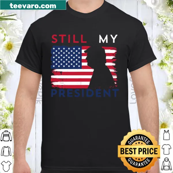 Vintage t-shirt with 'Still My President' phrase and distressed flag