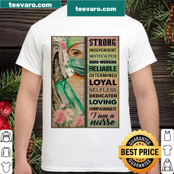 Shirt with motivational words: 'Strong, Independent, Motivated'