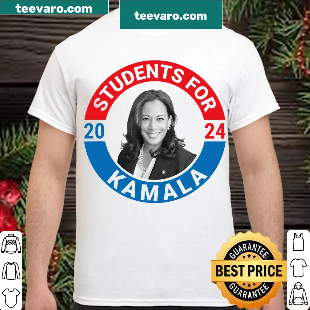 Students for Kamala Harris shirt with an inspirational wordmark design