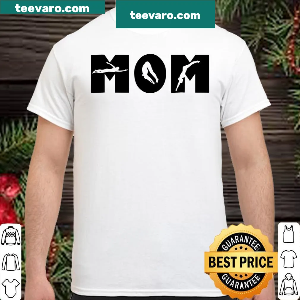 Supportive swim mom shirt with swimmer graphics