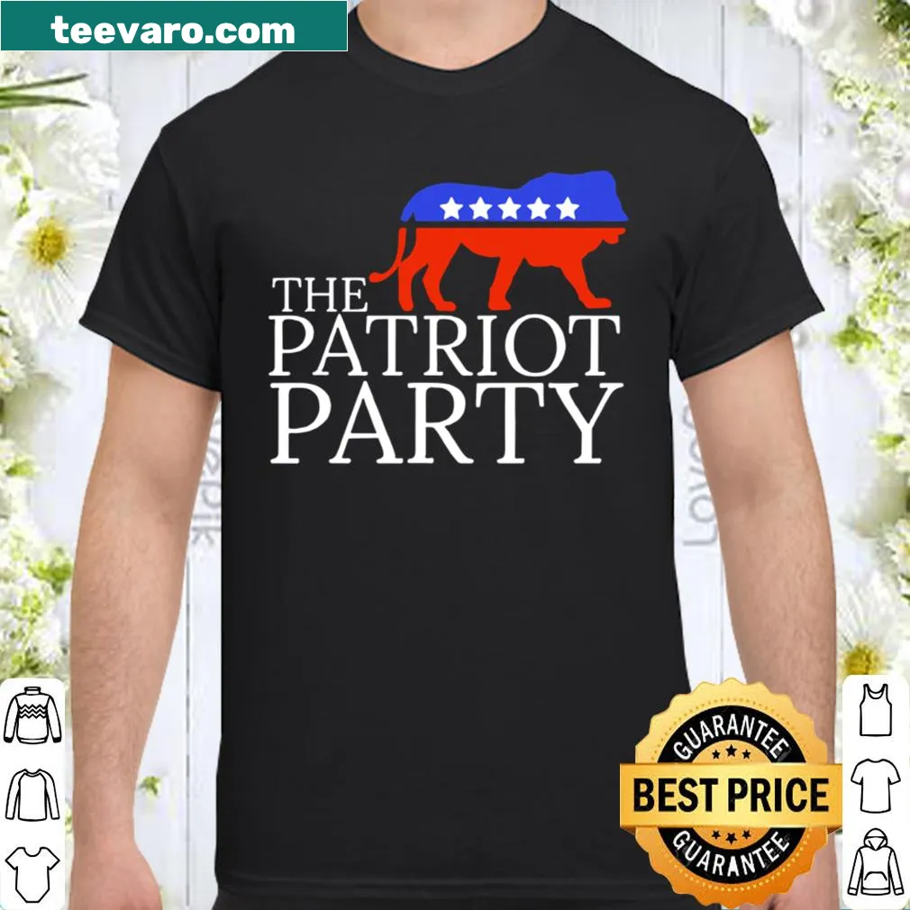 Patriotic lion graphic T-shirt representing strength and resilience