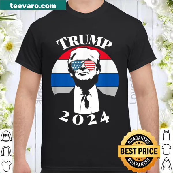 Patriotic Trump 2024 T-shirt with bold text