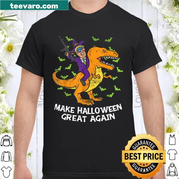 Halloween shirt with Trump-themed T-Rex dinosaur design