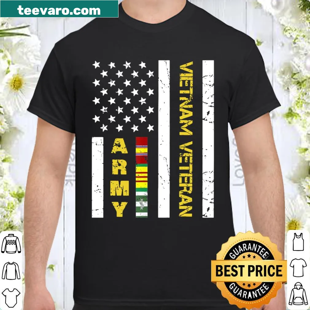 Vietnam veteran shirt with USA flag design